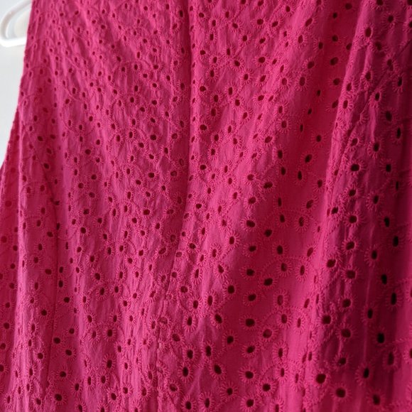 Jessica Simpson Sleeveless Eyelet Dress Pink Size 6 - Picture 10 of 12